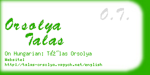 orsolya talas business card
